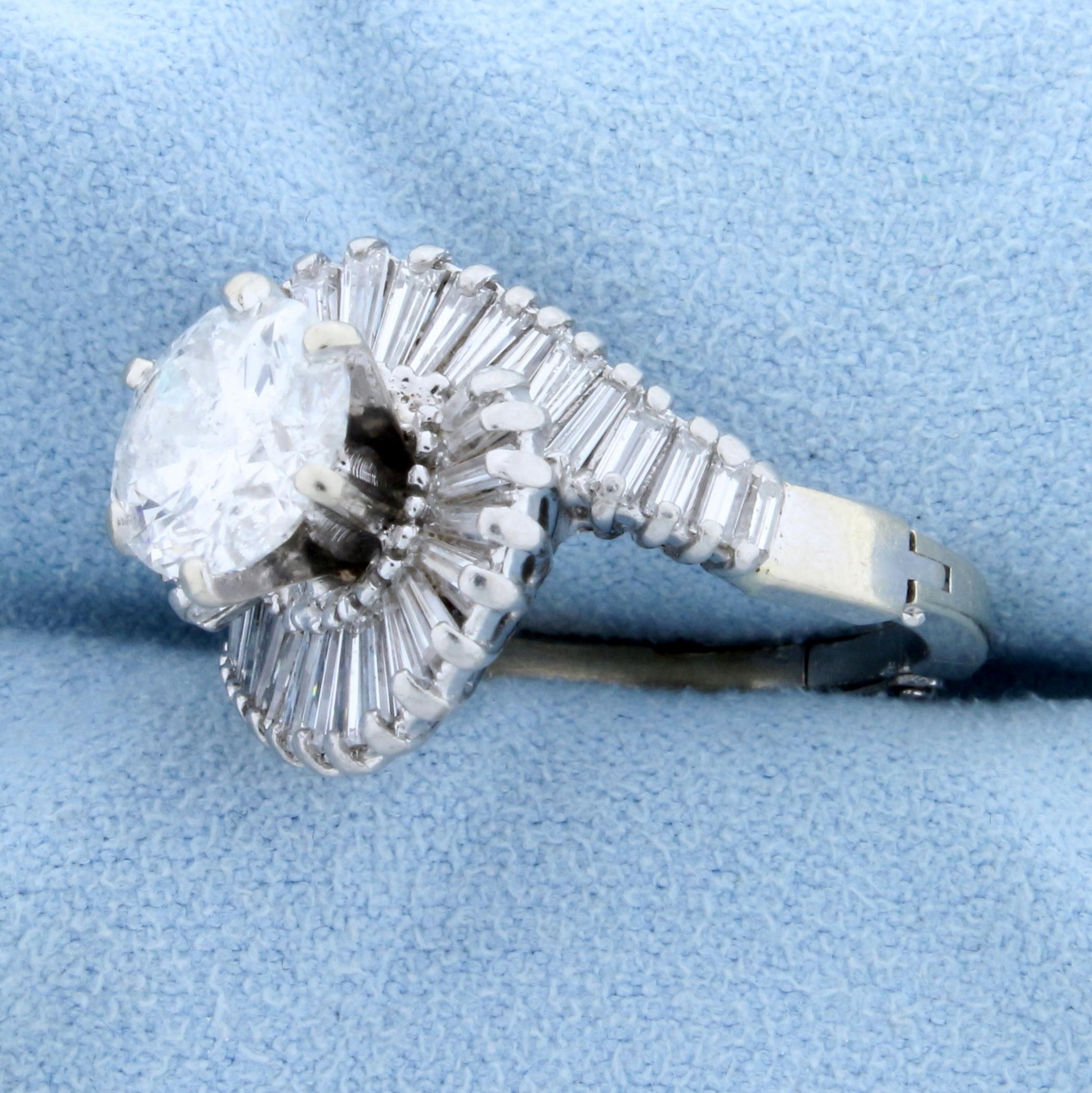 Vintage 4ct Tw Diamond Ring With Hinged Arthritic Shank