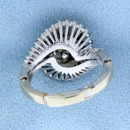 Vintage 4ct Tw Diamond Ring With Hinged Arthritic Shank