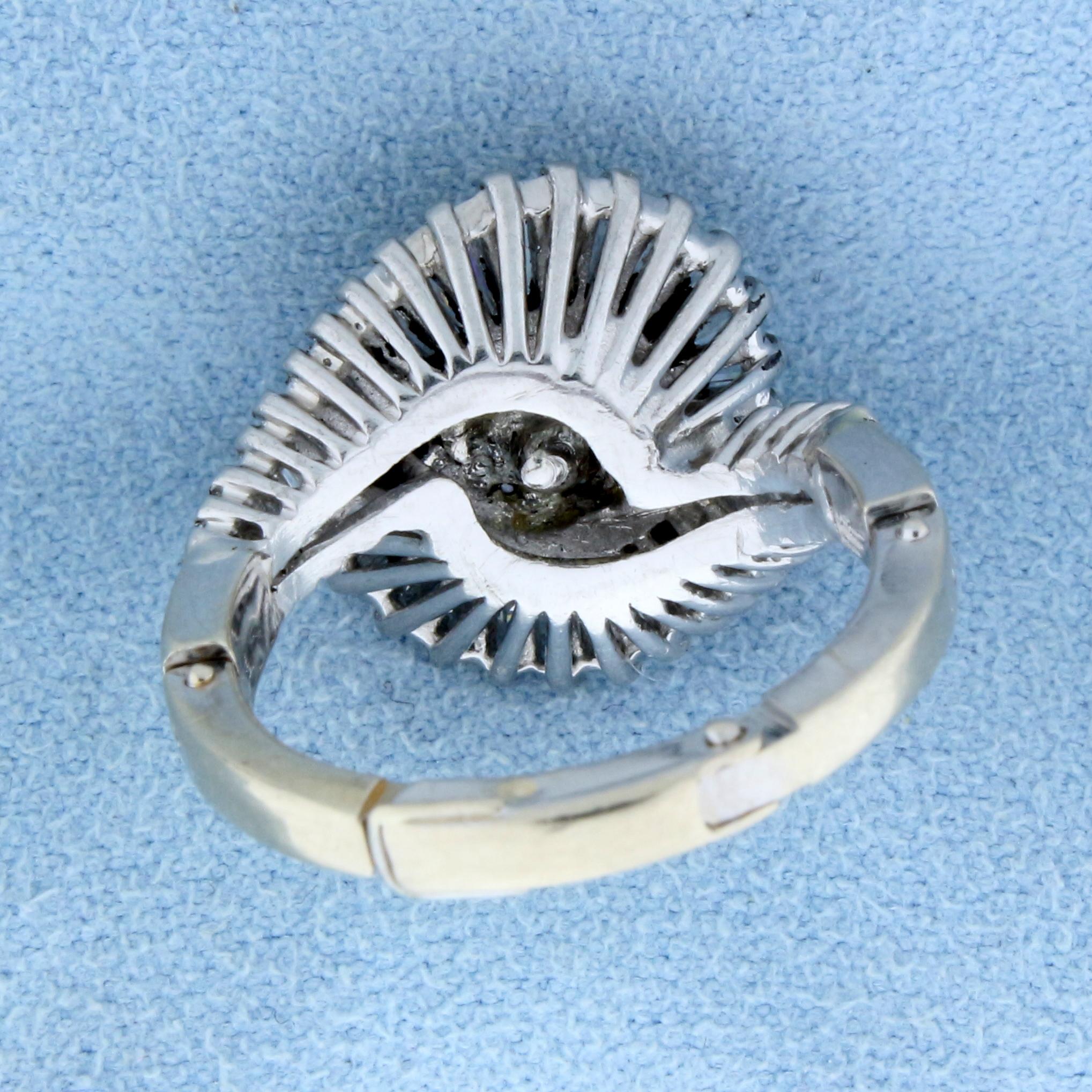 Vintage 4ct Tw Diamond Ring With Hinged Arthritic Shank