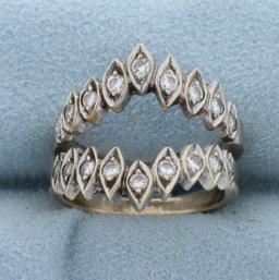 1/2ct Tw Diamond Ring Jacket In 14k White Gold