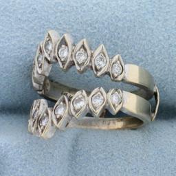 1/2ct Tw Diamond Ring Jacket In 14k White Gold