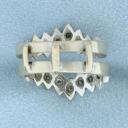 1/2ct Tw Diamond Ring Jacket In 14k White Gold