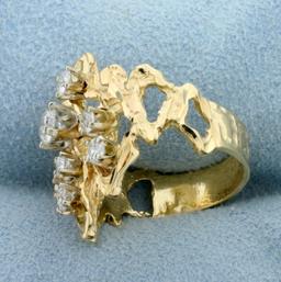 Unique 1ct Tw Diamond Ring In 14k Yellow Gold