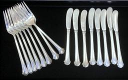 51 Piece Set Towle Chippendale Sterling Silver Flatware Set