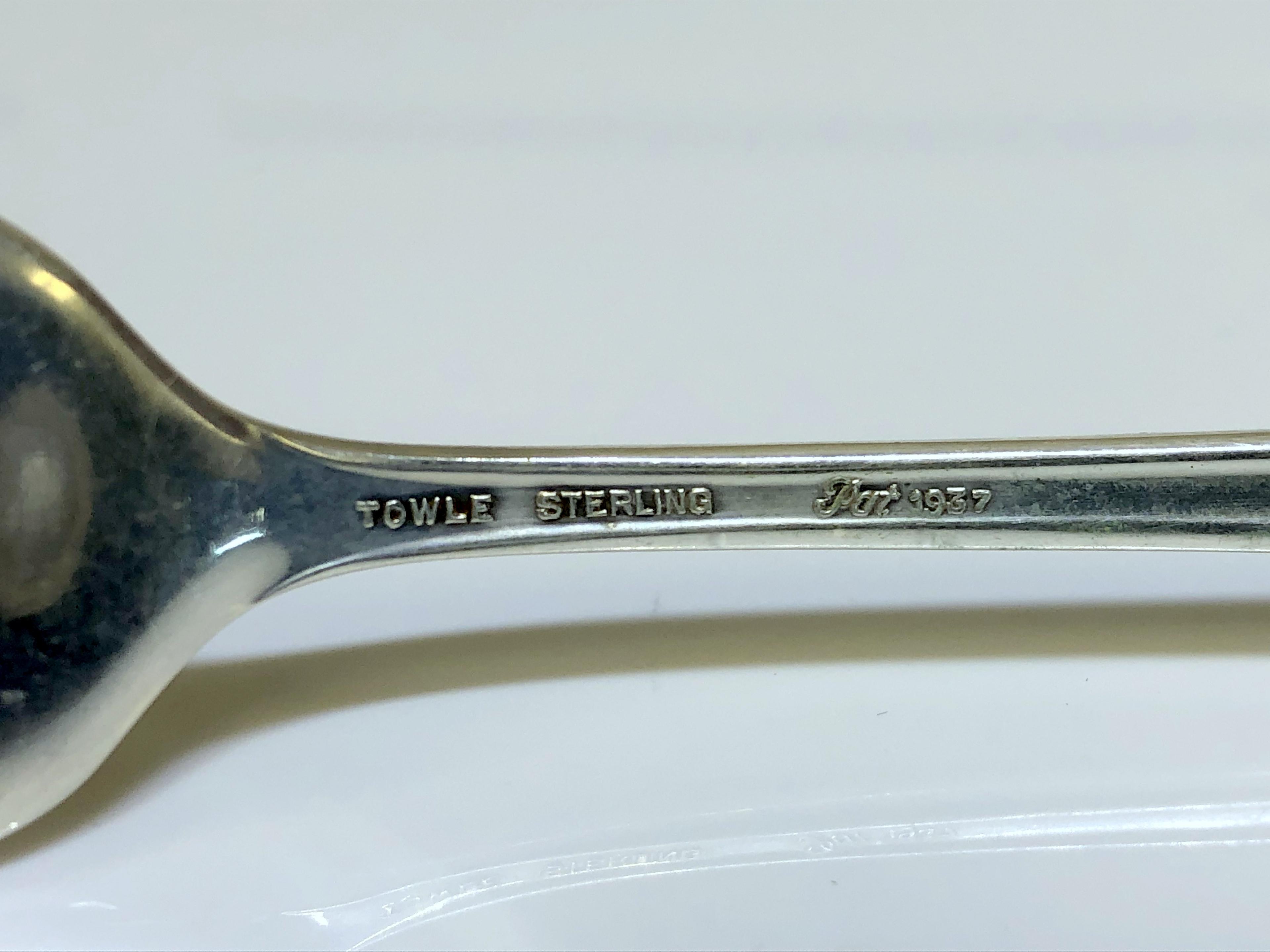 51 Piece Set Towle Chippendale Sterling Silver Flatware Set