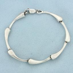 Designer Abstract Link Bracelet In Sterling Silver