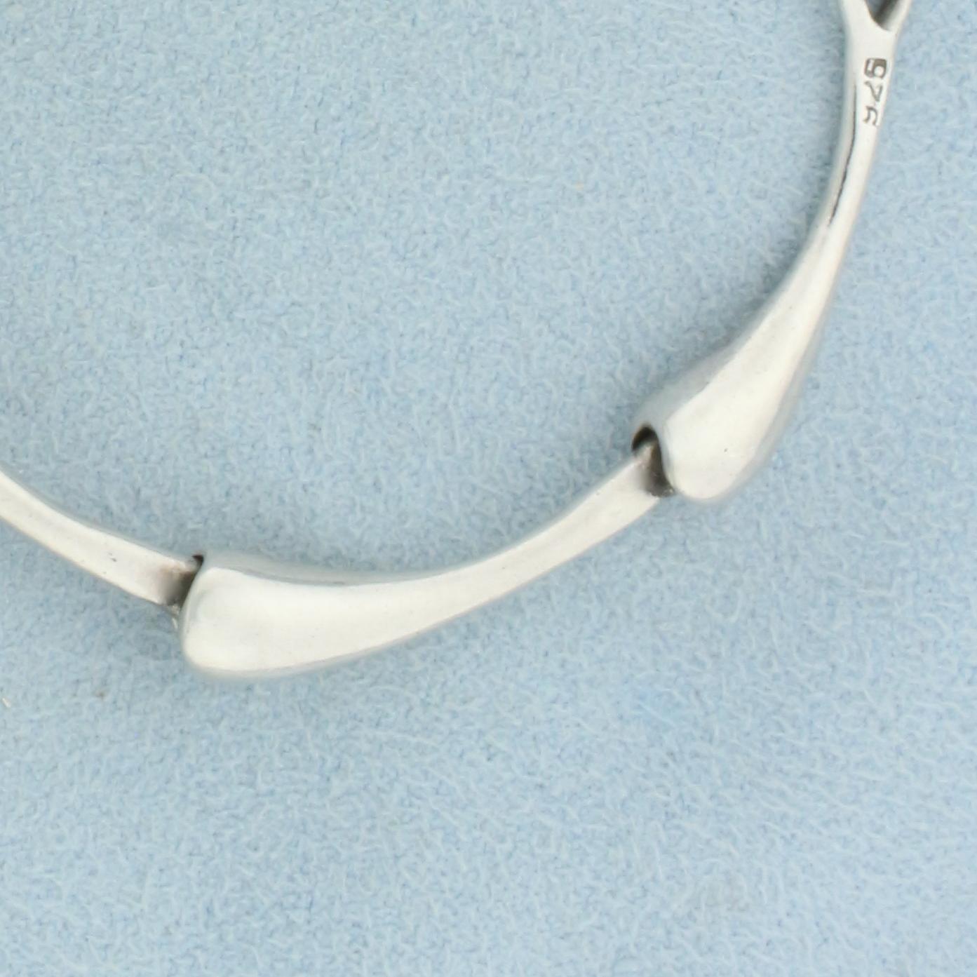 Designer Abstract Link Bracelet In Sterling Silver