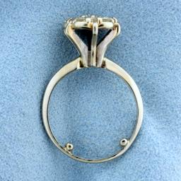 1ct Tw Diamond Vintage Cluster Ring In 14k White Gold