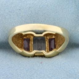 3.5ct Tw Natural Morganite Ring In 14k Yellow Gold