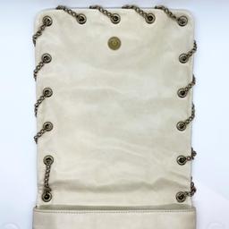 Authentic Chanel Crossbody Bag Pearlescent Winter White Chain Wrap 3-way
