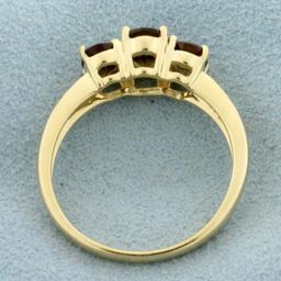 2ct Tw Andalusite Three-stone Ring In 14k Yellow Gold