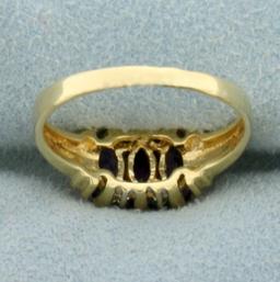 1ct Tw Amethyst And Diamond Ring In 14k Yellow Gold