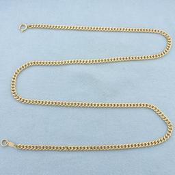 18 Inch Curb Link Chain Necklace In 14k Yellow Gold