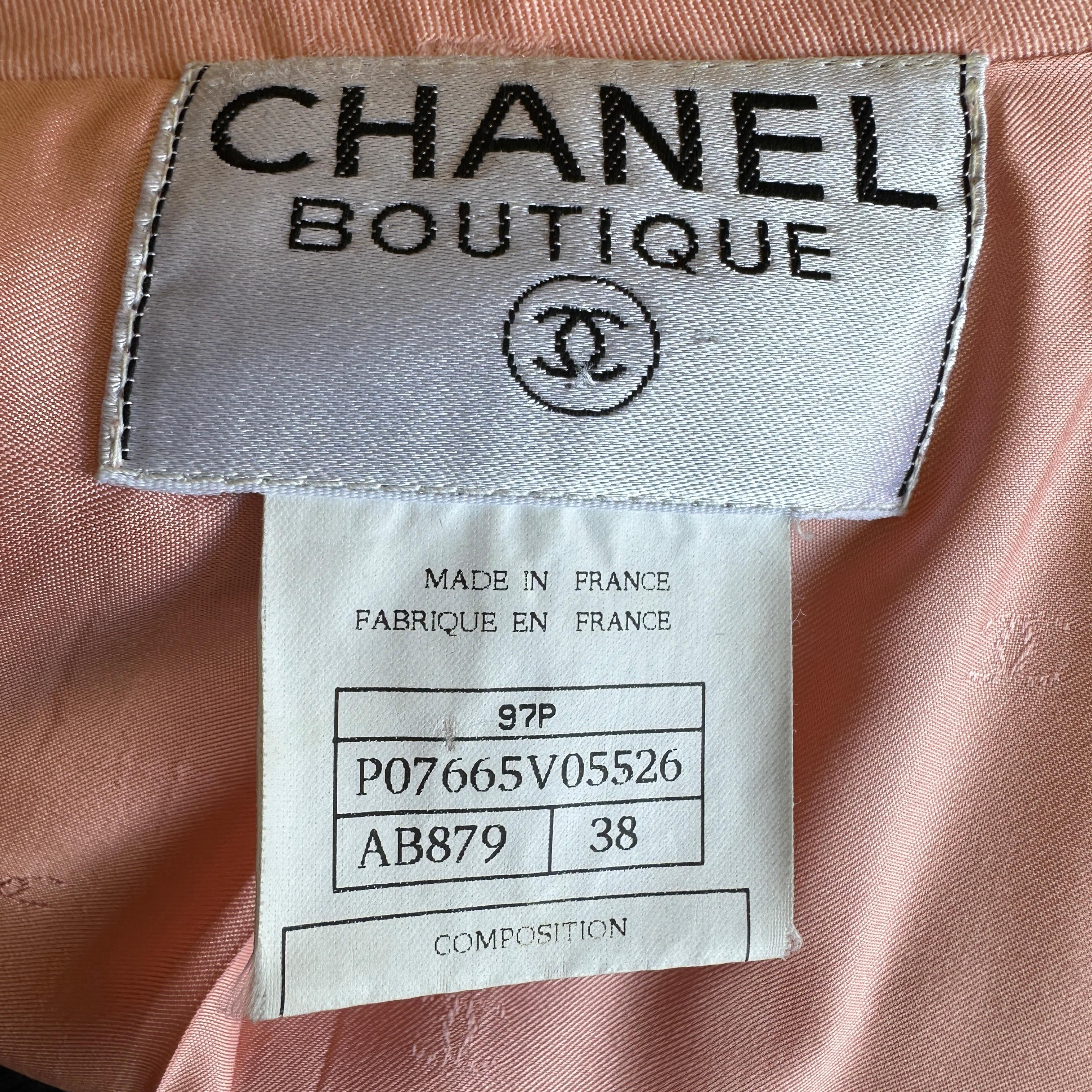Chanel 97p Barbie Pink Blazer Jacket 38