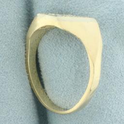 Modern Design Diamond Angular Ring In 14k Yellow Gold