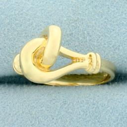 Knot Design Ring In 14k Yellow Gold