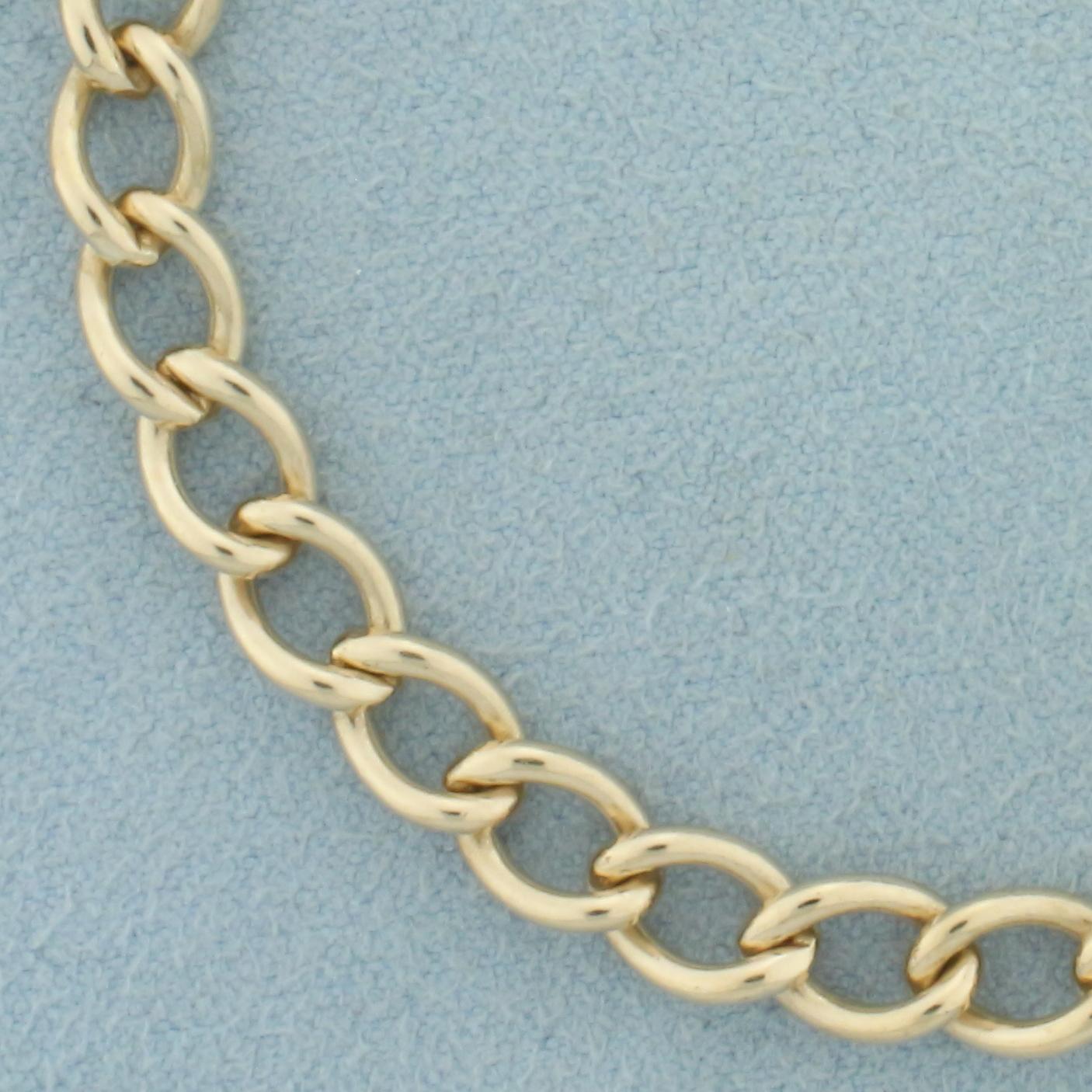 Curb Link Chain Bracelet In 14k Yellow Gold