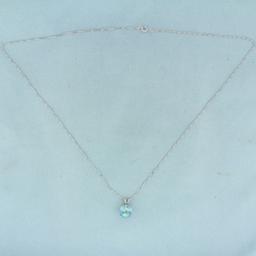 Ocean Mystic Topaz Necklace In 14k White Gold