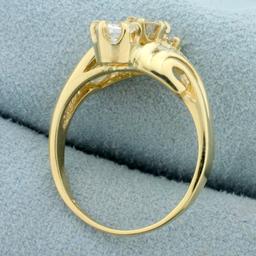 1ct Tw Past Present Future 3 Stone Diamond Ring In 14k Yellow Gold