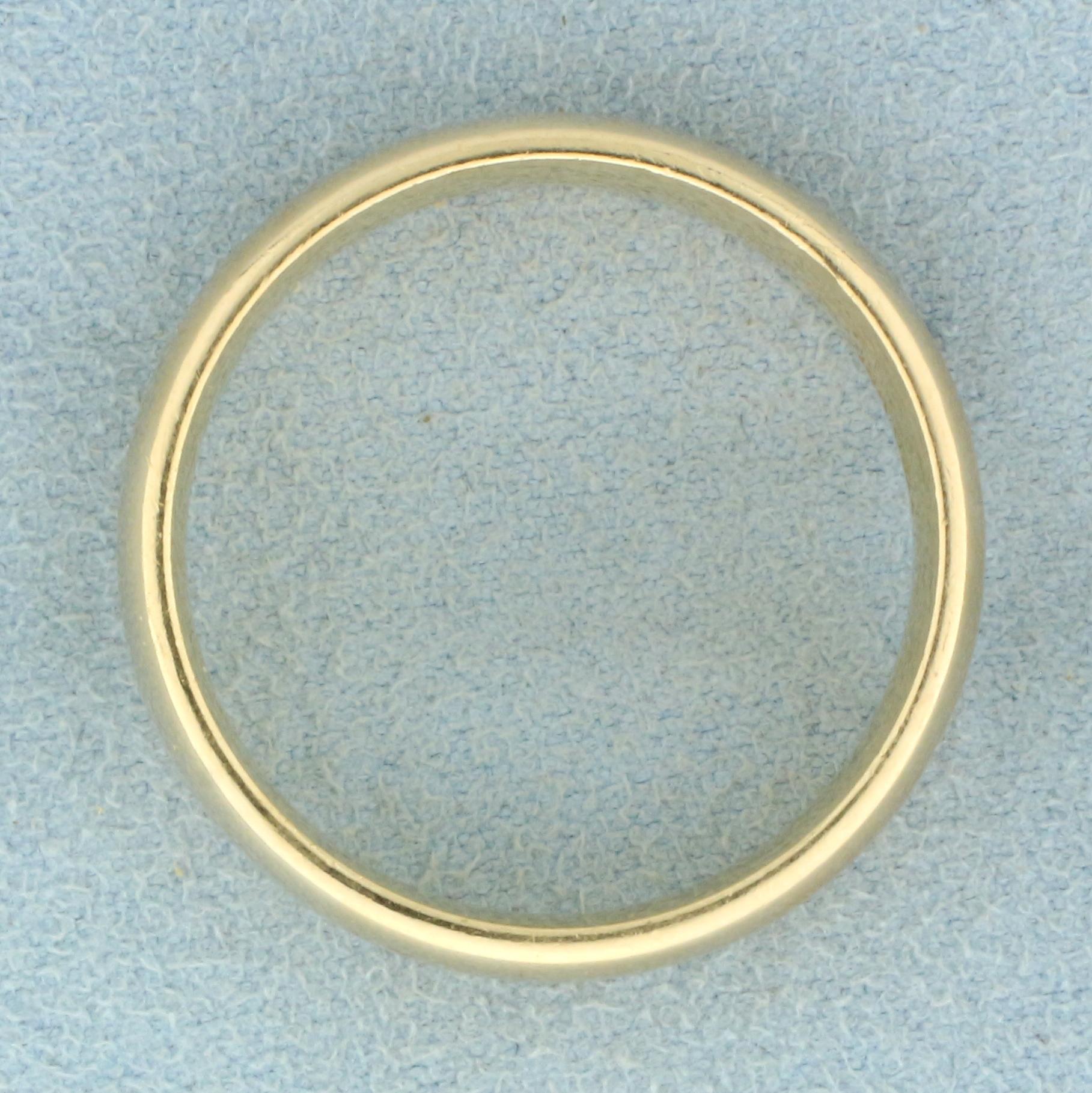 Mens 6.4mm Wedding Band Ring In 14k Yellow Gold