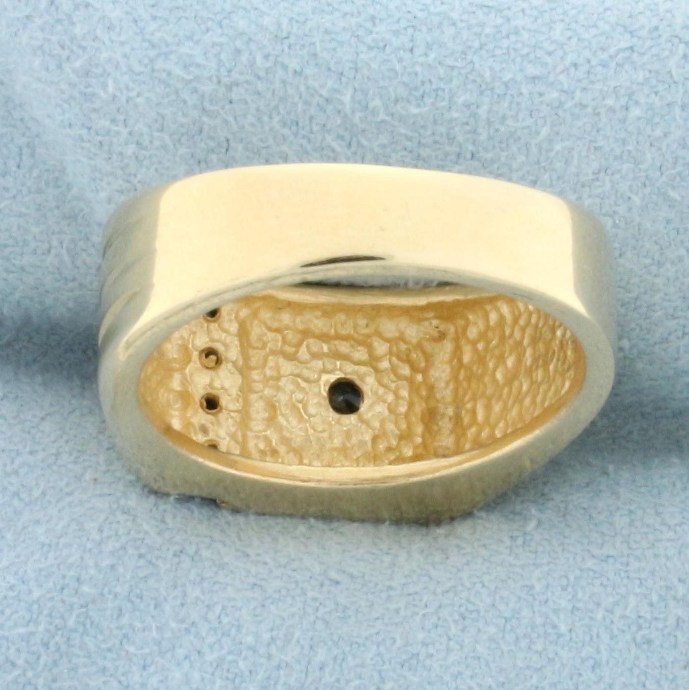 1ct Mens Diamond Ring In 14k Yellow Gold