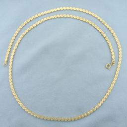 Italian 24 Inch Oversized S Link Chain Necklace In 14k Yellow Gold