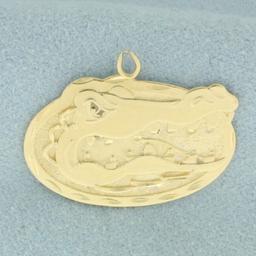 Uf Florida Gators Charm Or Pendant In 14k Yellow Gold