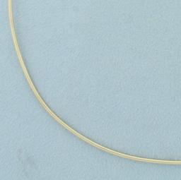 Italian 16 Inch Choker Snake Link Chain Necklace In 14k Yellow Gold