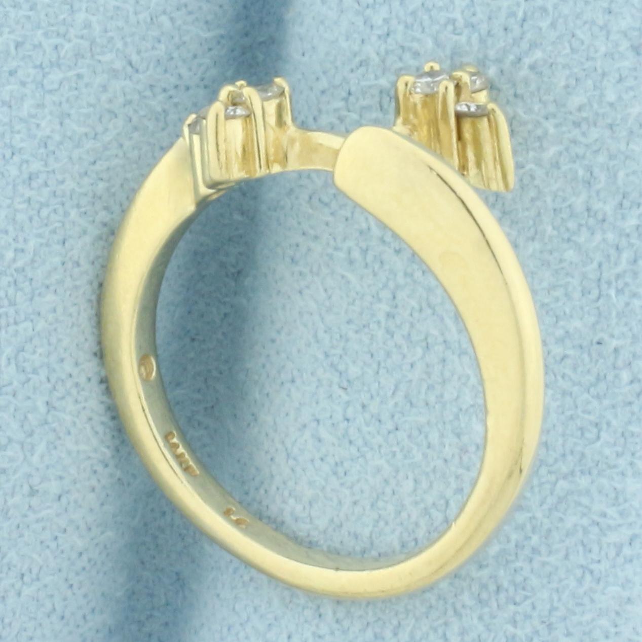 Diamond Ring Enhancer Jacket In 14k Yellow Gold