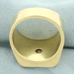 Mens Drew Marine Chemical Diamond Performance Award Ring In 14k Yellow Gold