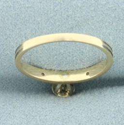 Vintage Diamond Engagement Or Promise Ring In 14k Yellow And White Gold