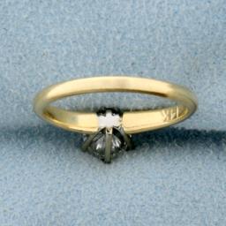 2/3 Ct Solitaire Diamond Engagement Ring In 14k Yellow And White Gold