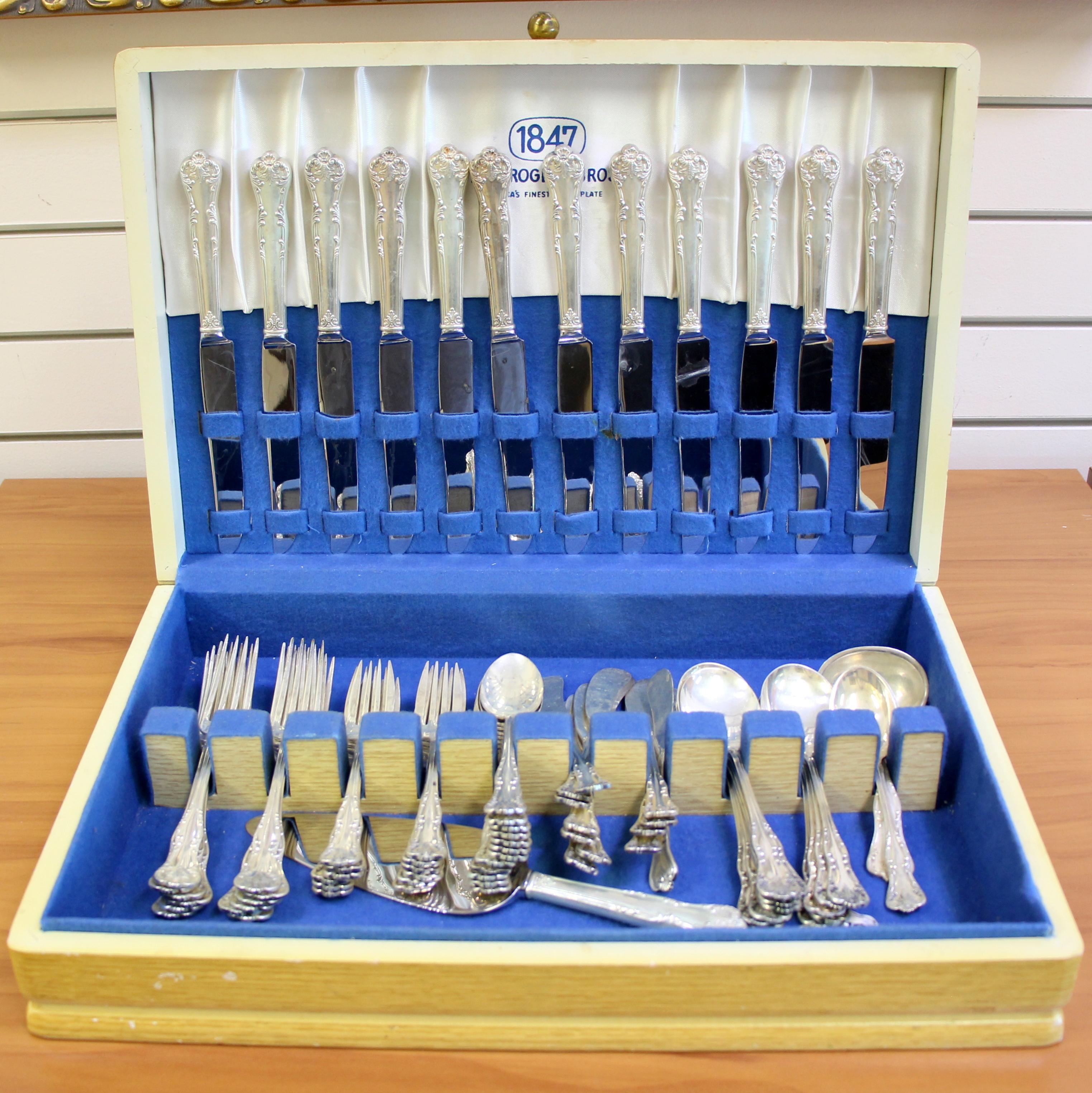 Antique Franklin Lunt Chatelaine Seventy Six Piece Sterling Silver Flatware Set