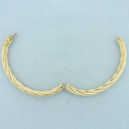 Italian Twist Bangle Bracelet In 14k Yellow Gold