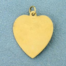 Heart Happy Birthday Pendant In 14k Yellow Gold