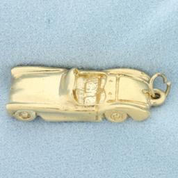 Vintage Convertible Car Pendant In 14k Yellow Gold