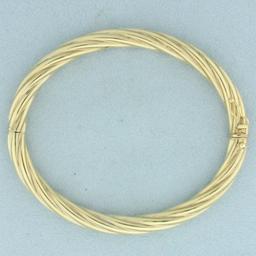 Italian Twist Bangle Bracelet In 14k Yellow Gold