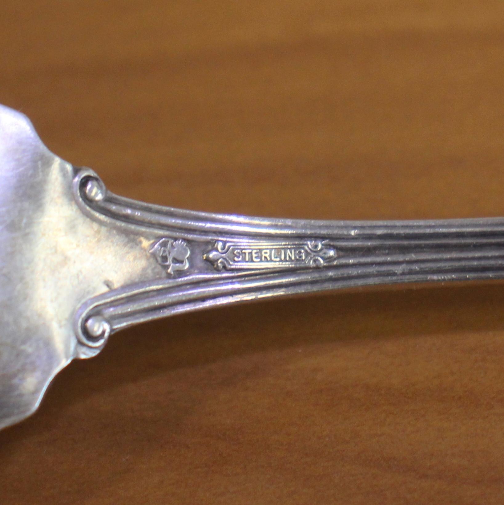 Simpson, Hall, Miller And Co. Cold Meat Fork In .925 Sterling Silver
