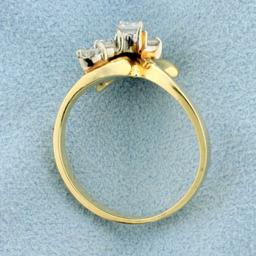 1ct Tw Diamond Cluster Ring In 14k Yellow Gold