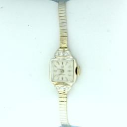 Vintage Omega Manual Wind Womens Watch In Solid 14k White Gold