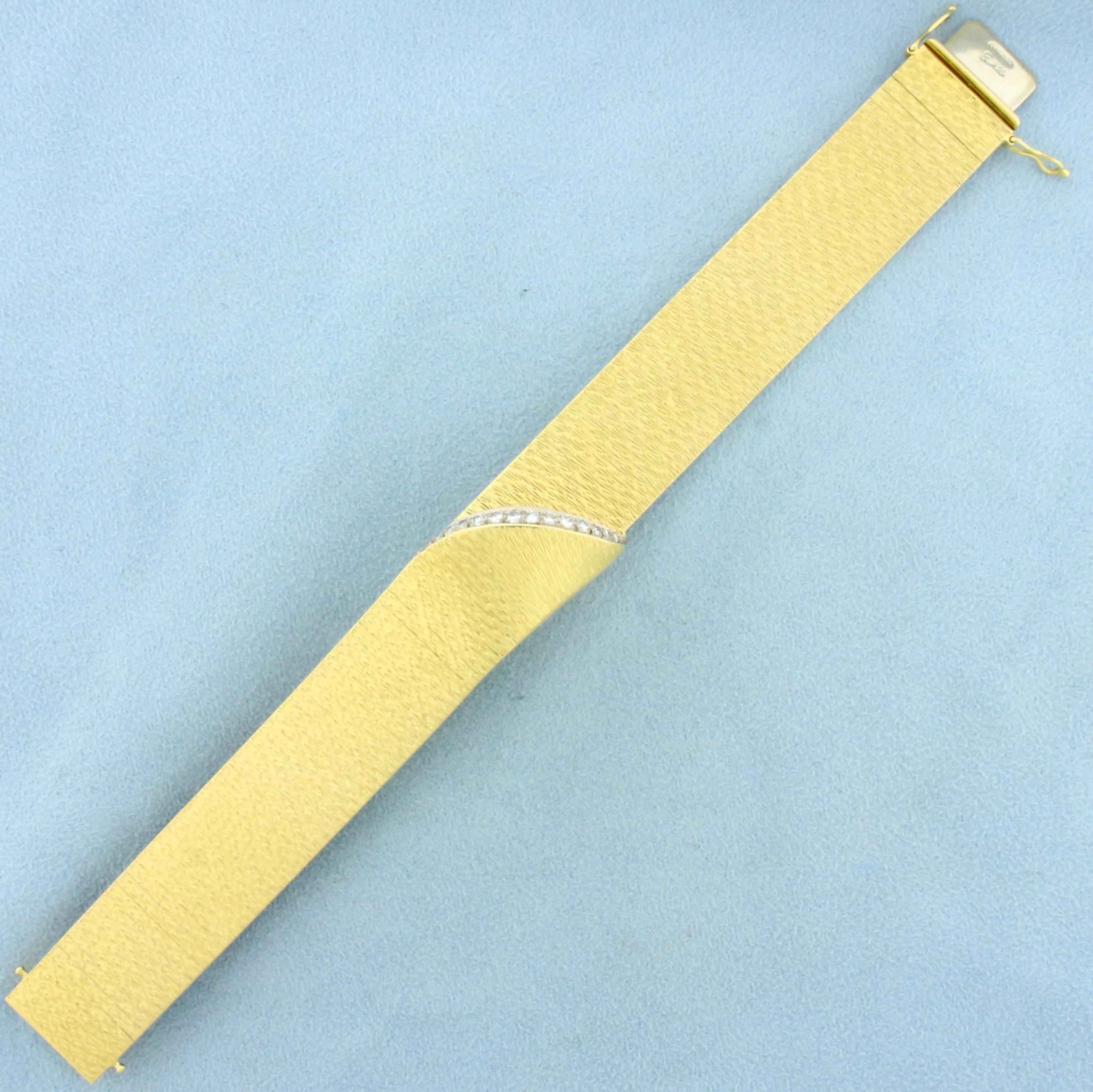 Designer Diamond Bracelet In 18k Yellow Gold