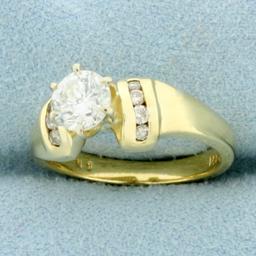 Diamond Engagement Ring In 14k Yellow Gold