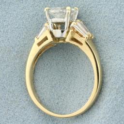 Pear Diamond Engagement Ring In 14k Yellow Gold