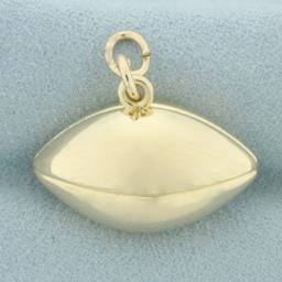 Vintage 3d Football Pendant Or Charm In 10k Yellow Gold