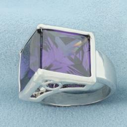 Iolite 3-d Statement Ring In Sterling Silver