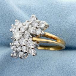 2ct Tw Diamond Statement Ring In 14k Yellow Gold