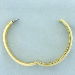 Ruby, Mother Of Pearl And Diamond Bangle Bracelet In 18k Yellow Gold