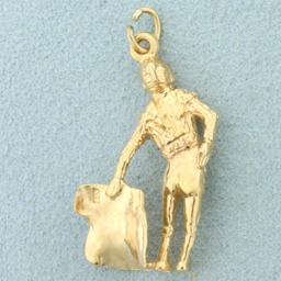 Matador Charm Or Pendant In 14k Yellow Gold