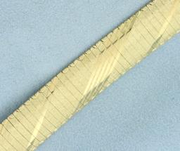 Italian Made Diamond Cut Bracelet In 14k Yellow Gold