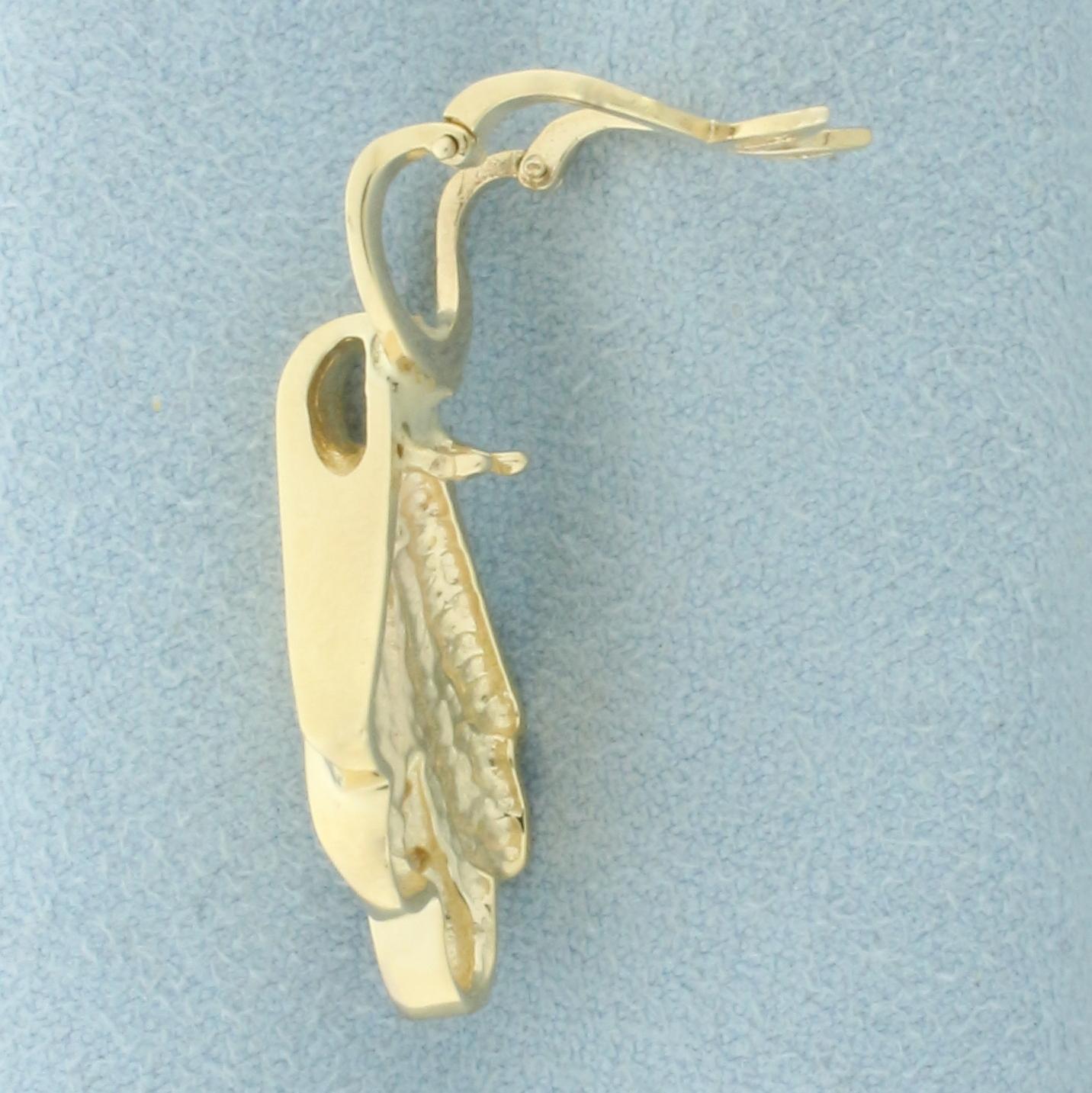 Diamond Necklace Enhancer Pendant In 14k Yellow Gold